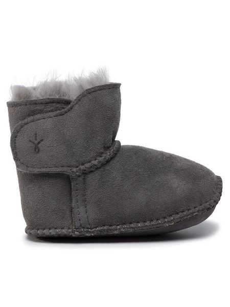 EMU Australia Śniegowce Baby Bootie B10310 Szary. Szare buty zimowe dziewczęce Emu Australia, bez wzorów, ze skóry, bez zapięcia. Za 149.99 zł.