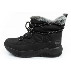 Buty Lee Cooper LCJ-24-03-3063L czarne. Czarne obuwie sportowe damskie bez wzorów, z materiału, trekkingowe. Za 329.02 zł.