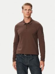 HUGO Polo Donoslong 50547358 Brązowy Regular Fit. Brązowe koszulki polo męskie Hugo, m, bez wzorów, z bawełny, bez ramiączek. Za 449.99 zł.