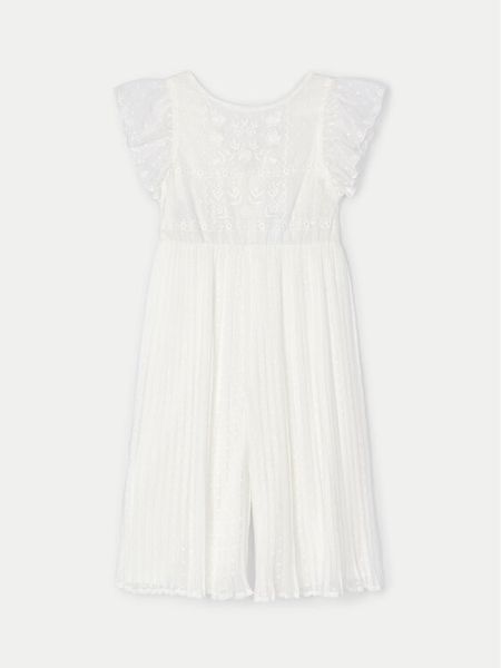 Mayoral Kombinezon 03855 Écru Slim Fit. Sukienki dla dziewczynek Mayoral, bez wzorów, z syntetyku, bez ramiączek. Za 229.99 zł.