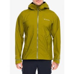 Kurtka przeciwdeszczowa męska Columbia Trailborne 2.5L Shell. Zielone kurtki męskie Columbia, l, bez wzorów, sportowe, bez kaptura. Za 724.89 zł.