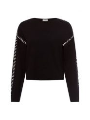 Y.A.S Sweter z dzianiny - YASStitcha Kobiety czarny, S. Czarne swetry damskie Y.A.S., s, bez wzorów, z dzianiny, bez kołnierzyka, bez ramiączek, bez kaptura. Za 279.95 zł.