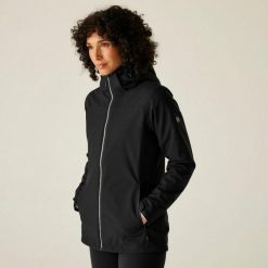Damska kurtka wodoodporna 3 w 1 Regatta Corviver. Czarne kurtki damskie Regatta, m, bez wzorów, z materiału, z kapturem. Za 239.99 zł.