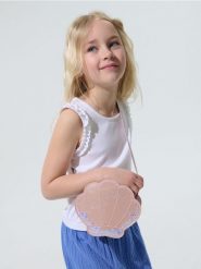 Torebka w kształcie muszli z cekinami - złoty. Żółte torby i plecaki dziecięce Sinsay. Za 19.99 zł.