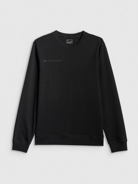 4F Longsleeve regular z nadrukiem męski - czarny XL. Czarne bluzki z długim rękawem męskie 4f, m, bez wzorów, z materiału, bez kołnierzyka. W wyprzedaży za 99.99 zł.