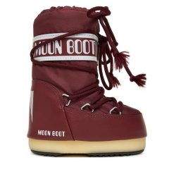 Śniegowce Moon Boot. Czerwone śniegowce dziewczęce Moon Boot, z nylonu, bez zapięcia. Za 629.99 zł.