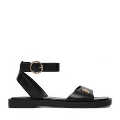 Sandały U.S. Polo Assn. Czarne sandały damskie U.S. Polo Assn., bez wzorów, bez obcasa, na płaskiej podeszwie, bez zapięcia. Za 219.99 zł.