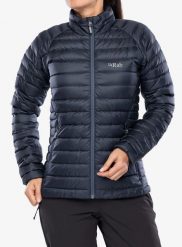 Kurtka puchowa damska Rab Microlight Jacket. Szare kurtki damskie RAB, s, bez wzorów, z materiału, bez kaptura. Za 676.49 zł.