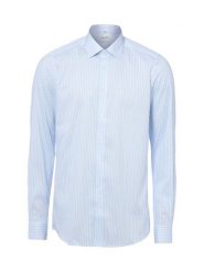 Olymp Level Five Koszula Mężczyźni Super Slim Fit Bawełna niebieski|biały, 40. Białe koszule męskie Olymp Level Five, m, bez wzorów, z bawełny, eleganckie, bez kołnierzyka, bez ramiączek. Za 329.95 zł.