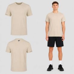 KOSZULKA MĘSKA 4F T-SHIRT BAWEŁNIANY SPORTOWY NA CO DZIEŃ M3322 SS26. Białe koszulki sportowe męskie 4f, m, bez wzorów, z bawełny, bez kołnierzyka, bez ramiączek, na fitness i siłownię. Za 181.97 zł.