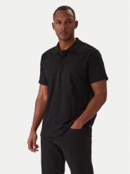 Guess Polo M6RP25 KCFE2 Czarny Regular Fit. Czarne koszulki polo męskie Guess, m, z aplikacjami, z syntetyku, bez ramiączek. Za 349.99 zł.