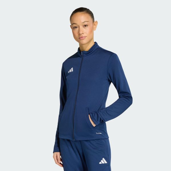 Bluza Entrada26 Track Jacket. Niebieskie bluzy damskie Adidas, l, z aplikacjami, z dresówki, bez kaptura. Za 179.00 zł.