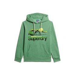 Bluza z kapturem z wzorem Superdry Great Outdoors. Zielone bluzy męskie Superdry., m, bez wzorów, z kapturem. Za 374.85 zł.
