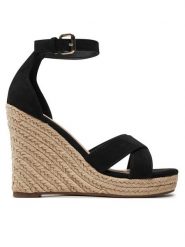 ONLY Shoes Espadryle Onlamelia-18 15335555 Czarny. Czarne sandały damskie ONLY Shoes, bez wzorów, ze skóry, bez obcasa, bez zapięcia. Za 129.99 zł.