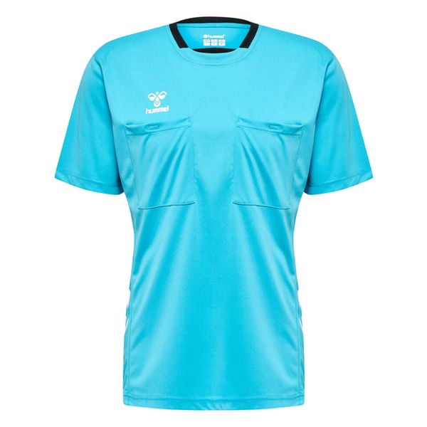 Koszulka Hummel hmlreferee chevron. Niebieskie koszulki sportowe męskie Hummel, m, bez wzorów, bez kołnierzyka, bez ramiączek, do piłki nożnej. Za 190.50 zł.