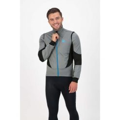 Softshellowa kurtka rowerowa męska Rogelli BRAVE. Czarne kurtki sportowe męskie Rogelli, m, bez wzorów, z softshellu, rowerowe. W wyprzedaży za 231.00 zł.
