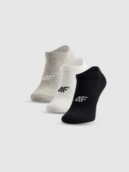 4F Skarpetki stopki (3-pack) damskie - multikolor 35-38. Skarpety damskie 4f, bez wzorów, z bawełny. Za 49.99 zł.