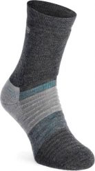 Skarpety merino Inov-8 Merino High Sock. Niebieskie skarpety damskie Inov-8, bez wzorów, z materiału. Za 87.99 zł.