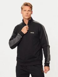 Boss Bluza 50527551 Czarny Regular Fit. Czarne bluzy męskie Boss, m, bez wzorów, z syntetyku, bez kaptura. Za 269.99 zł.