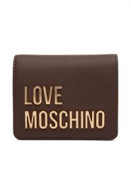 LOVE MOSCHINO Portfel JC5612PP1PKD0300 Brązowy. Brązowe portfele damskie Love Moschino, bez wzorów, ze skóry. Za 399.99 zł.