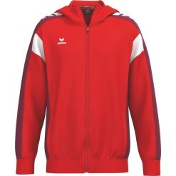 Kurtka treningowa Erima Celebrate 125 z kapturem czerwona Junior. Czerwone kurtki sportowe damskie Erima, bez wzorów, z kapturem, rowerowe. Za 321.99 zł.