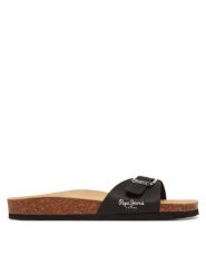 Pepe Jeans Klapki PLS90616 Czarny. Czarne klapki damskie Pepe Jeans, bez wzorów, z jeansu, bez obcasa. Za 179.99 zł.