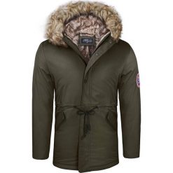 Kurtka męska alaska z kapturem zielona Recea. Zielone kurtki męskie Recea, na zimę, l, bez wzorów, z futra, bez kaptura. W wyprzedaży za 199.99 zł.