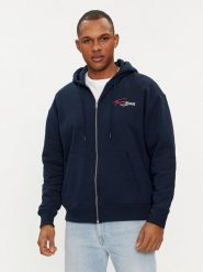 Tommy Jeans Bluza Color Pop Spray DM0DM18631 Granatowy Relaxed Fit. Niebieskie bluzy męskie Tommy Jeans, m, bez wzorów, z bawełny, bez kaptura. Za 359.99 zł.