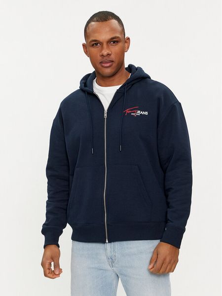 Tommy Jeans Bluza Color Pop Spray DM0DM18631 Granatowy Relaxed Fit. Niebieskie bluzy męskie Tommy Jeans, m, bez wzorów, z bawełny, bez kaptura. Za 359.99 zł.