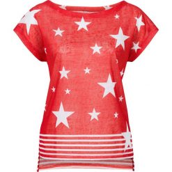T-shirt bonprix truskawkowo-biały z nadrukiem. T-shirty damskie marki DOMYOS. Za 29.99 zł.