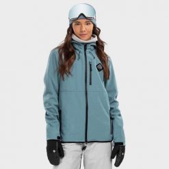 Kurtka snowboardowa damska W2-W Beluga. Niebieskie kurtki damskie SIROKO, xl, bez wzorów, z softshellu, bez kaptura. W wyprzedaży za 515.20 zł.