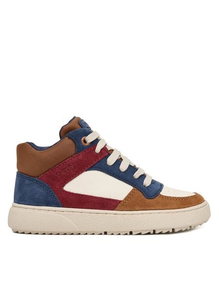 Geox Sneakersy J Theleven J46LDC 05422 C1MD6 S Brązowy. Brązowe buty sportowe chłopięce Geox, bez wzorów, ze skóry, bez zapięcia. Za 189.99 zł.