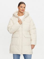 Tommy Jeans Płaszcz zimowy Vail DW0DW18842 Beżowy Regular Fit. Brązowe płaszcze damskie Tommy Jeans, na zimę, m, bez wzorów, z jeansu, bez kaptura. Za 1,199.00 zł.