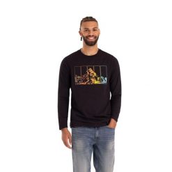 Męska Koszulka Z Długim Rękawem Zeplin Casual T-shirt. Czarne bluzki z długim rękawem męskie Trespass, m, bez wzorów, z bawełny, casualowe, bez kołnierzyka. Za 168.99 zł.