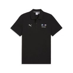 Męska koszulka polo BMW M MOTORSPORT Essentials PUMA. Czarne koszulki polo męskie Puma, l, bez wzorów, bez kołnierzyka, bez ramiączek, do biegania. Za 229.00 zł.