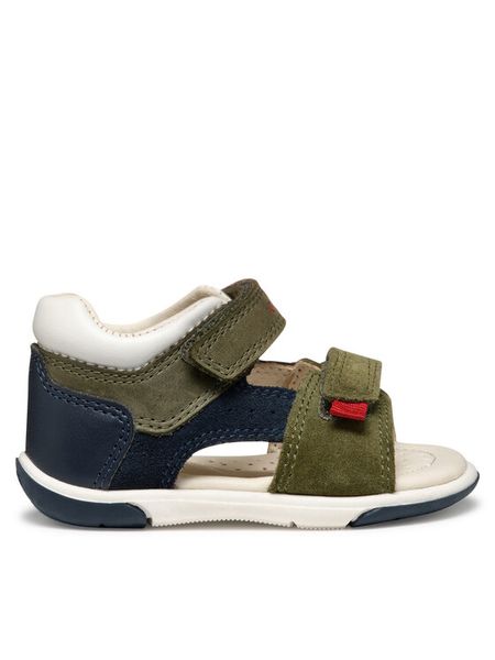 Geox Sandały B Sandal Zapito B556EB 022CL C3024 Khaki. Brązowe sandały chłopięce Geox, bez zapięcia. Za 259.99 zł.