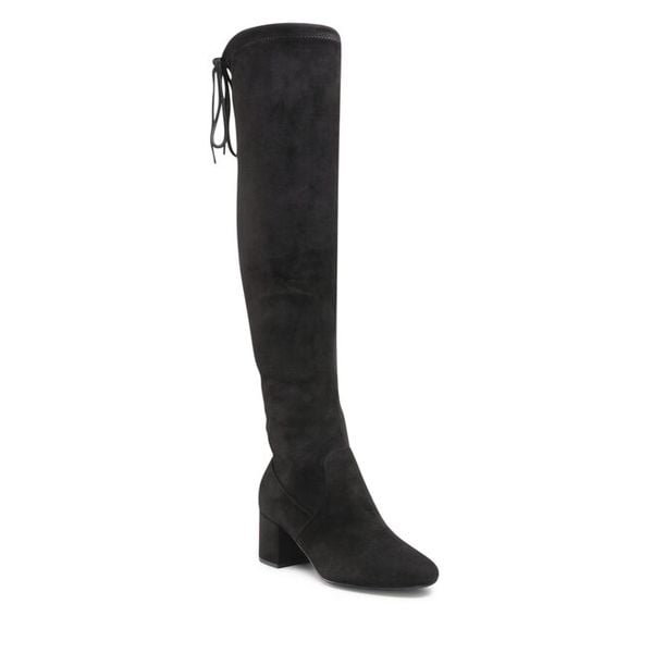 Kozaki Jenny Fairy. Czarne kozaki damskie Jenny Fairy, bez obcasa, na słupku. Za 199.99 zł.