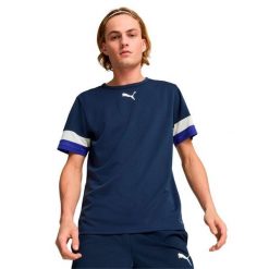 Koszulka piłkarska PUMA IndividualRISE Mężczyźni Niebieski Lapis Lazuli. Niebieskie koszulki sportowe męskie Puma, m, bez wzorów, z tkaniny, bez kołnierzyka, bez ramiączek, do piłki nożnej. Za 84.75 zł.