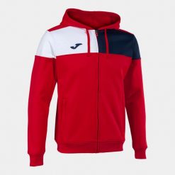 Bluza dresowa z kapturem Joma Crew V. Białe kurtki sportowe męskie Joma, bez wzorów, z dresówki, na fitness i siłownię. W wyprzedaży za 194.40 zł.