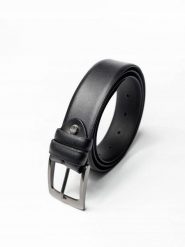 Pasek skórzany Rovicky [D] BOM-01-D1 czarny. Czarne paski damskie ROVICKY, bez wzorów, ze skóry, klasyczne. Za 35.99 zł.