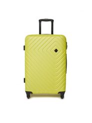 WITTCHEN Walizka średnia 56-3A-752-86 Zielony. Zielone walizki męskie Wittchen, bez wzorów, z tworzywa sztucznego, średnie. Za 459.99 zł.