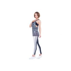 Horus Tank Top (Grey). Szare topy damskie Okuaku, z nadrukiem, z bawełny. Za 75.00 zł.
