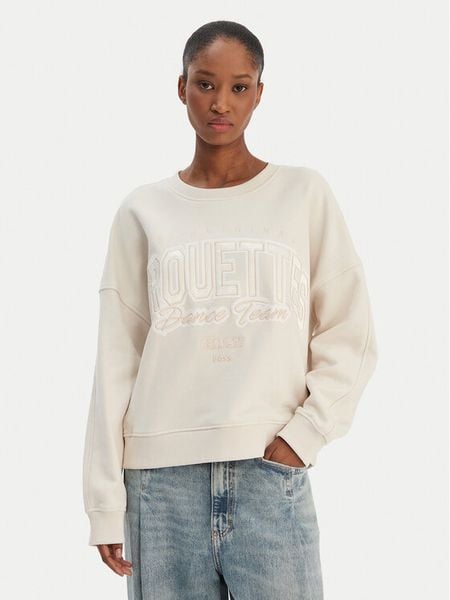 BOSS Bluza C Ever 50556999 Beżowy Oversize. Brązowe bluzy damskie Boss, xs, bez wzorów, z bawełny, bez kaptura. Za 428.99 zł.
