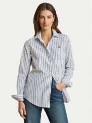 LAUREN RALPH LAUREN Koszula 200P13836001 Niebieski jasny Regular Fit. Niebieskie bluzki damskie Lauren Ralph Lauren, m, bez wzorów, z bawełny, bez kołnierzyka, bez ramiączek. Za 689.99 zł.