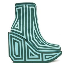 Botki United Nude. Zielone botki damskie United Nude, bez obcasa, na koturnie, bez zapięcia. Za 1,709.00 zł.