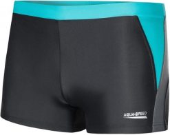 Bokserki pływackie męskie Aqua Speed Dario. Niebieskie kąpielówki męskie Aqua-Speed, m, bez wzorów, z dzianiny, na fitness i siłownię. Za 74.90 zł.