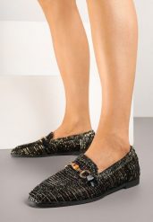 Czarne Mokasyny Loafersy z Ażurową Cholewką Kolarila. Czarne mokasyny damskie Born2be, eleganckie. Za 89.99 zł.
