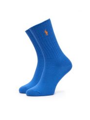 Polo Ralph Lauren Skarpety długie 455P10242007 Niebieski. Niebieskie skarpety damskie Polo Ralph Lauren, bez wzorów, z bawełny. Za 89.99 zł.