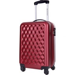 Walizka w kolorze bordowym - 33 l. Walizki męskie Platinium, z materiału. W wyprzedaży za 179.95 zł.