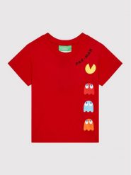United Colors Of Benetton T-Shirt PAC-MAN 3096G102F Czerwony Regular Fit. Czerwone t-shirty dla chłopców United Colors Of Benetton, bez wzorów, z bawełny, bez ramiączek. Za 69.99 zł.